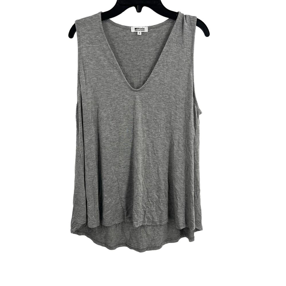 LAMade Grey‎ V Neck Sleeveless Top Size Medium New
